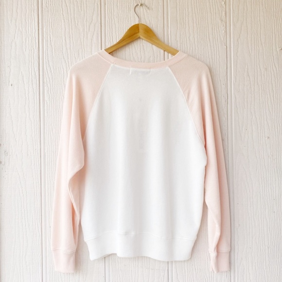 NEW WildFox Grapefruit Striped Long Sleeve Sweatshirt - Picture 6 of 7